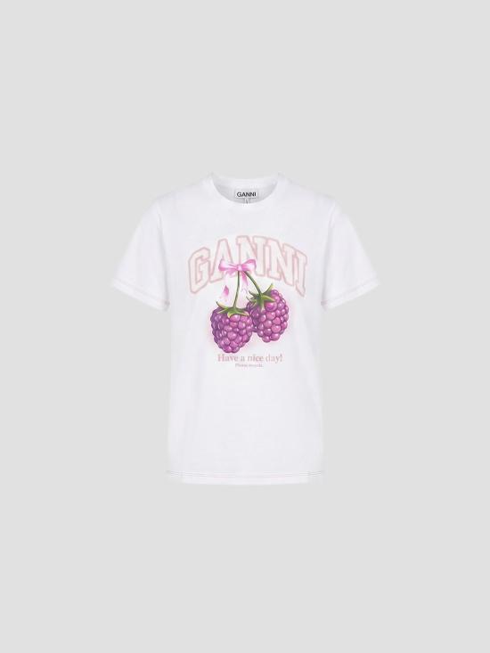 26FW 가니 반팔 티셔츠 A1050294 151 BRIGHT WHITE