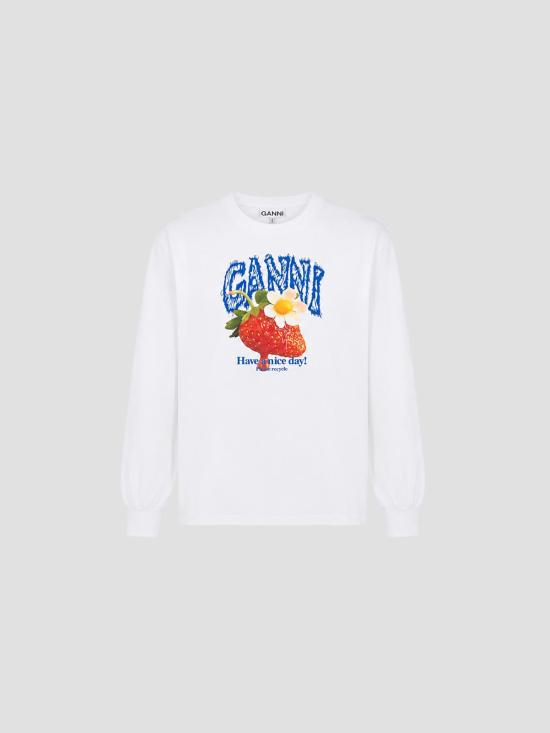 26FW 가니 후드 티셔츠 A1050241 151 BRIGHT WHITE