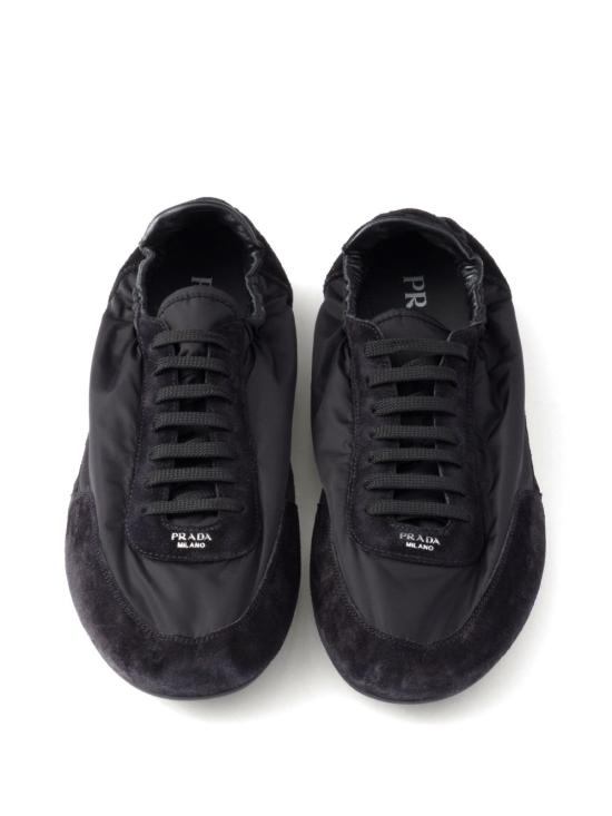 26FW 프라다 컬랩스 리나일론 앤 스웨이드 엘라스티사이즈 스니커즈 2EG479D7C F G001F0002 - PRADA