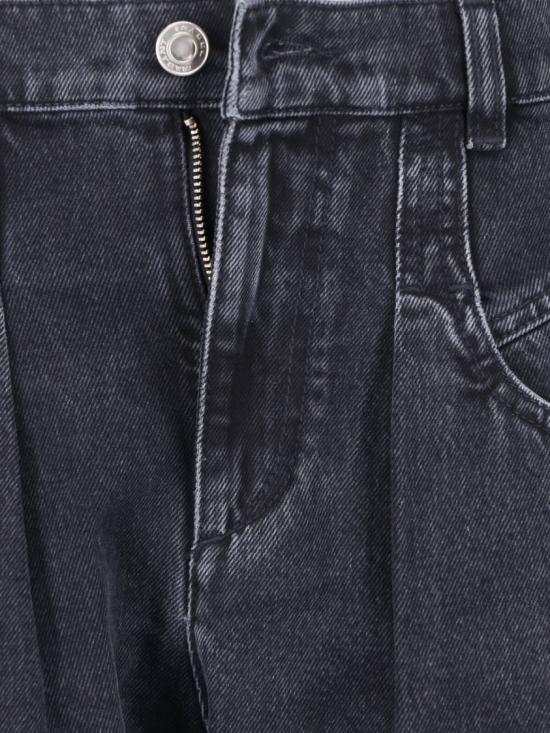 26FW 이자벨마랑 리샤 솔리드 데님 배럴 진 PA0778FA D3H01I02FK Black - ISABEL MARANT