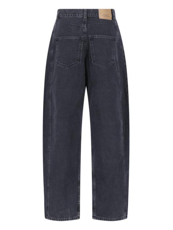 26FW 이자벨마랑 리샤 솔리드 데님 배럴 진 PA0778FA D3H01I02FK Black - ISABEL MARANT