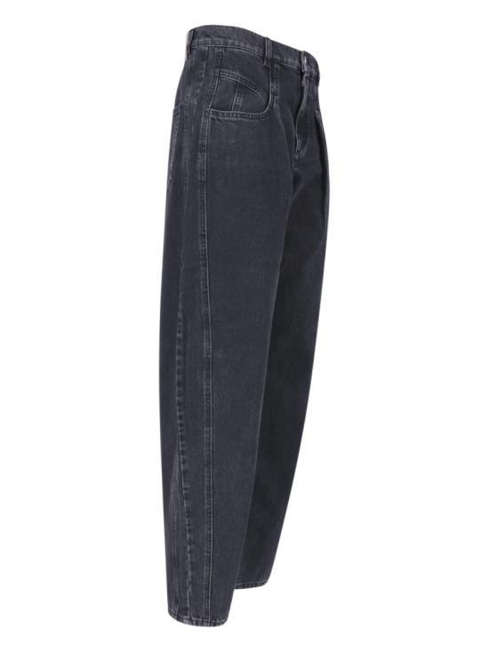 26FW 이자벨마랑 리샤 솔리드 데님 배럴 진 PA0778FA D3H01I02FK Black - ISABEL MARANT