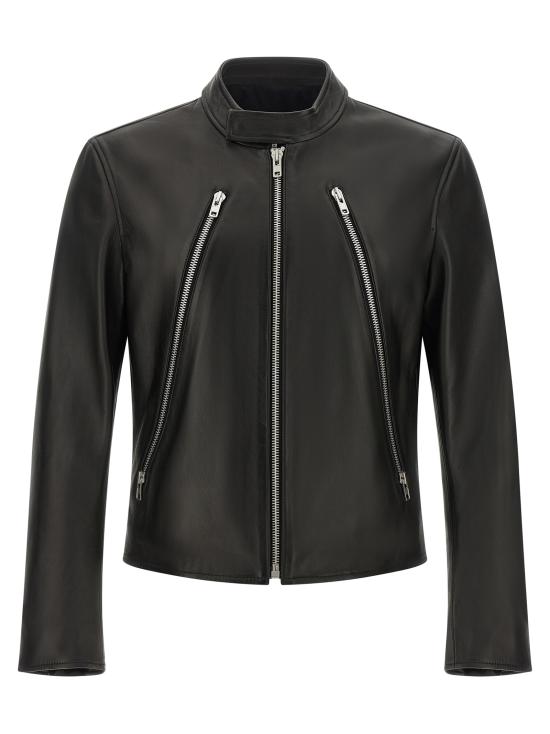 26FW 마르지엘라 가죽 자켓 S50AM0489SY1460900 Black