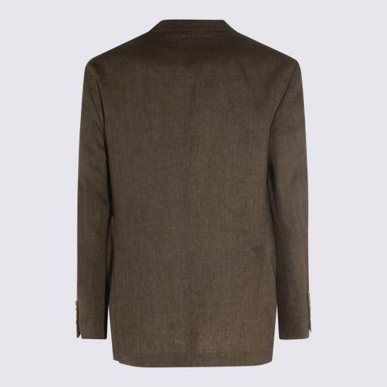 26SS 브루넬로 쿠치넬리 리넨 디컨스트럭티드 재킷 MB4307BWD C089 Nocciola - BRUNELLO CUCINELLI