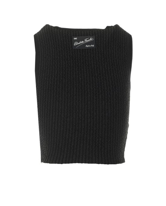 26FW 엘리자베타프랜치 긴팔 티셔츠 TK01S66E2 110 BLACK - ELISABETTA FRANCHI