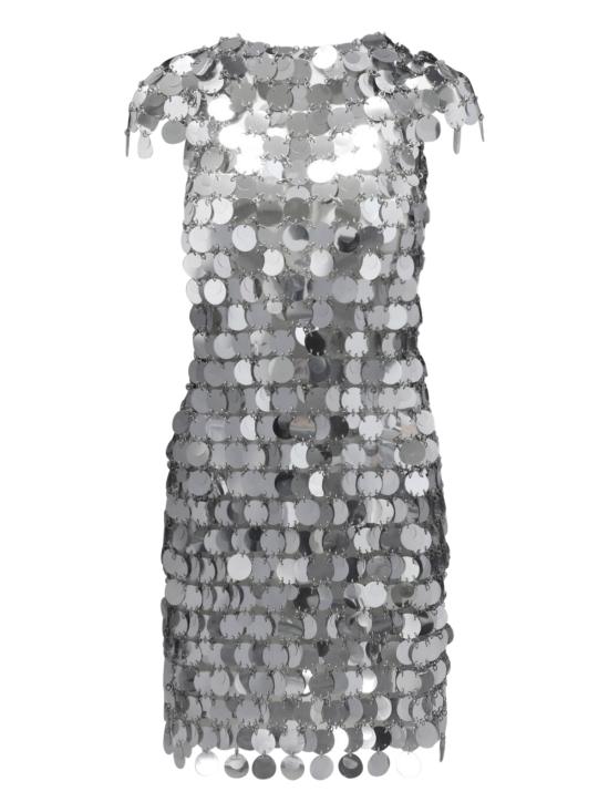 26FW 파코라반 미디 원피스 19EIRO014PS0133 P040 Silver