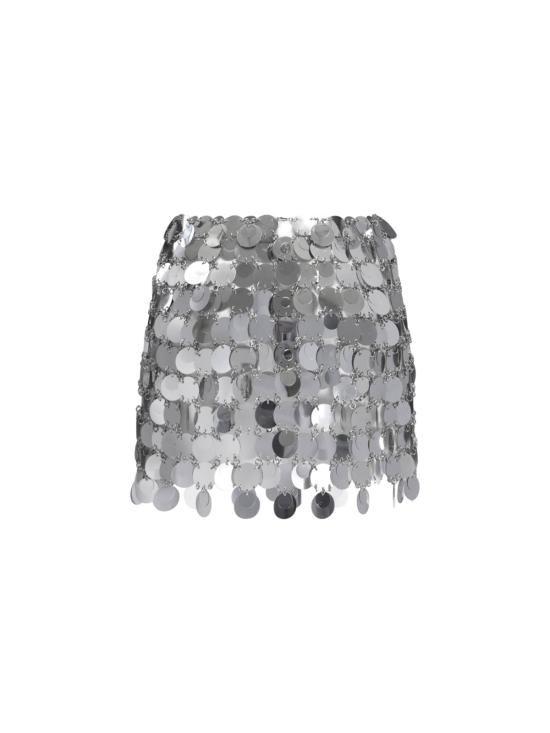 26FW 파코라반 미디 스커트 25EIJU046PS0133 P040 Silver - PACO RABANNE