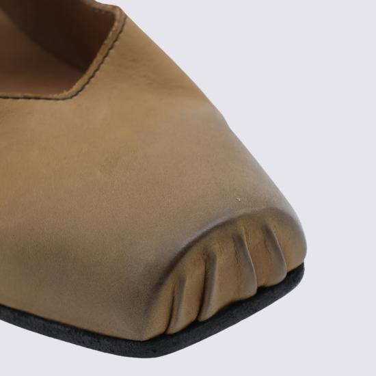 26FW 우마 왕 플랫 슈즈 US9003 UW249 MUSTARD BLACK - UMA WANG