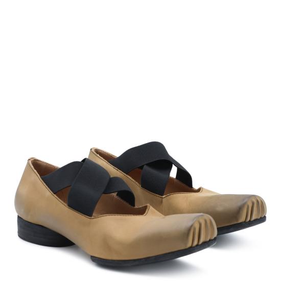 26FW 우마 왕 플랫 슈즈 US9003 UW249 MUSTARD BLACK - UMA WANG