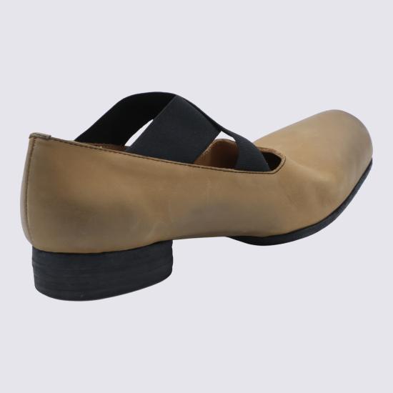 26FW 우마 왕 플랫 슈즈 US9003 UW249 MUSTARD BLACK - UMA WANG
