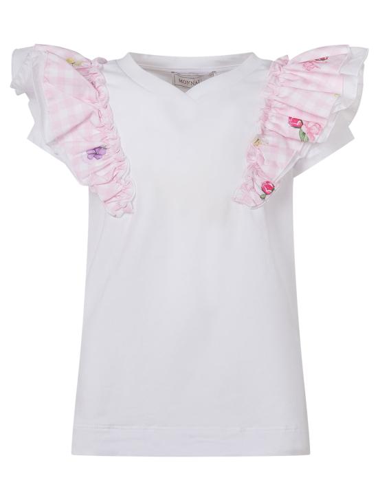 26SS [키즈] 모나리자 티셔츠 11G6047201 9990 BIANCO ROSA FAIRYTALE