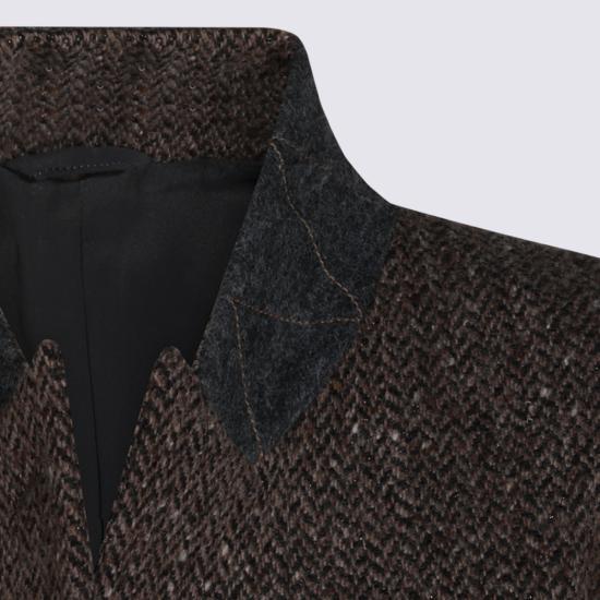 26FW 브루넬로 쿠치넬리 수트 자켓 MG5667253 C004 MARRONE NERO - BRUNELLO CUCINELLI