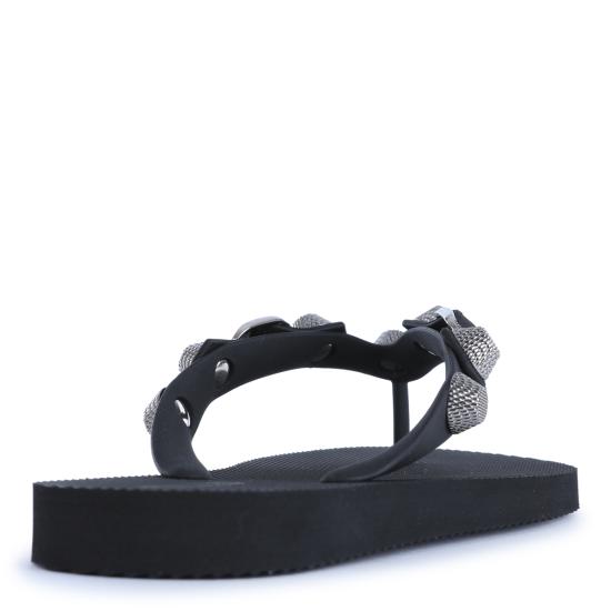 26FW 발렌시아가 플랫 슈즈 784853 W1TA21081 BLACK SILVER - BALENCIAGA