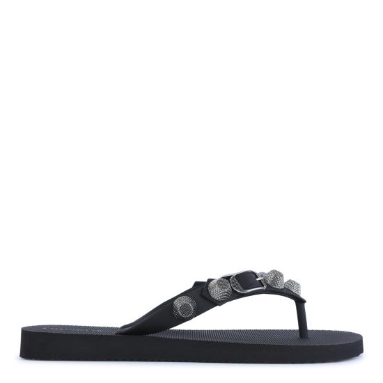 26FW 발렌시아가 플랫 슈즈 784853 W1TA21081 BLACK SILVER