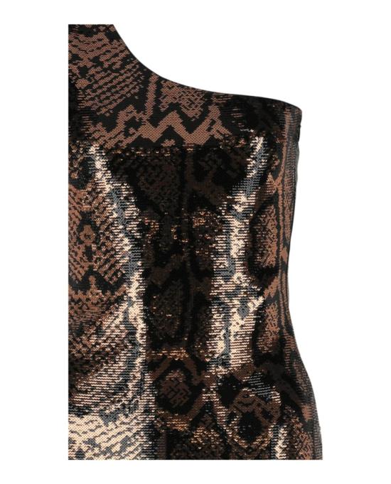  발렌시아가 스네이크 프린트 시퀸 미니 드레스 698682 TMR53 7042 70002 36 Brown - BALENCIAGA