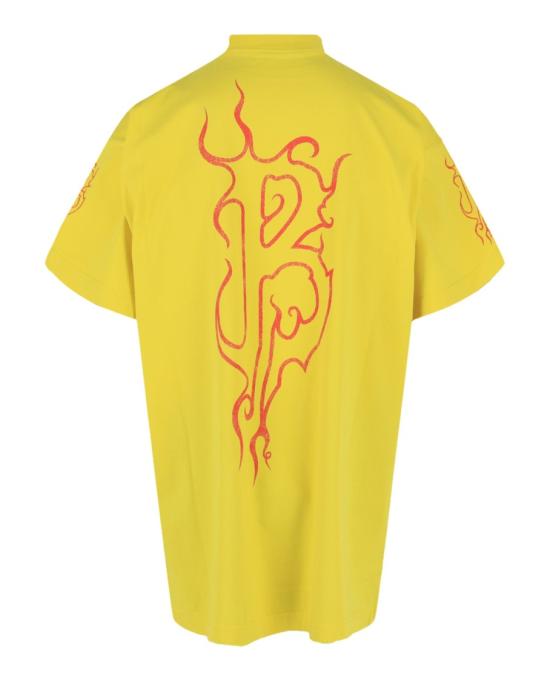  발렌시아가 다크웨이브 티셔츠 오버사이즈 739028 TPVN5 7175 91807 1 Yellow - BALENCIAGA