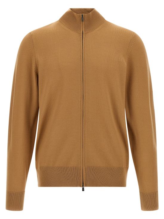 26FW 휴고보스 집업 니트 50566344260 Brown