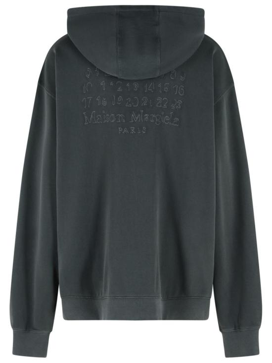 25FW 마르지엘라 뉴메릭 로고 후드 집업 S50HG0047 M25017 855 Grey - MAISON MARGIELA