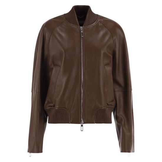 26FW 스포트막스 가죽 자켓 2622446011600 BROWN