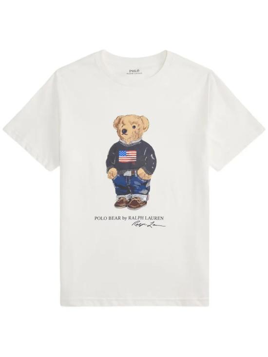 26FW [키즈] 랄프 로렌 티셔츠 323P00508 001 WHITE CORE BEAR