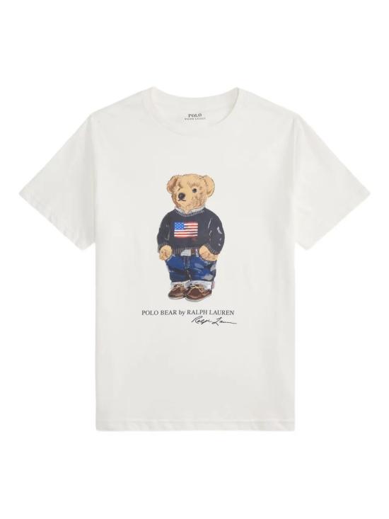 26FW [키즈] 랄프 로렌 티셔츠 323P00508 001 WHITE CORE BEAR