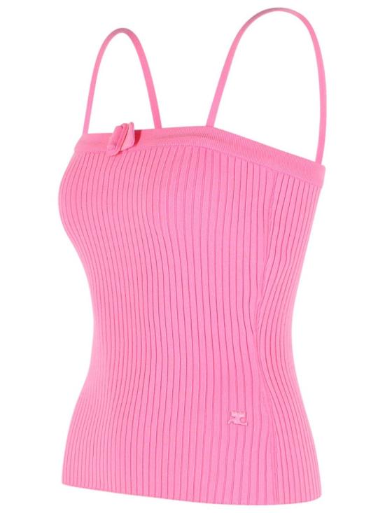 26SS 쿠레쥬 민소매 티셔츠 126MDE156FI0001 5023 Pink - COURREGES