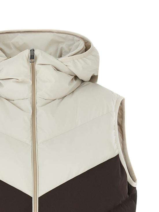26FW 키톤 패딩 조끼 쉐브론 스티칭 패딩  질레 멀티컬러 - KITON
