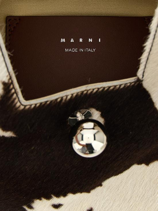 26FW 마르니 토트백 트라페즈 스몰 핸드백 브라운 - MARNI