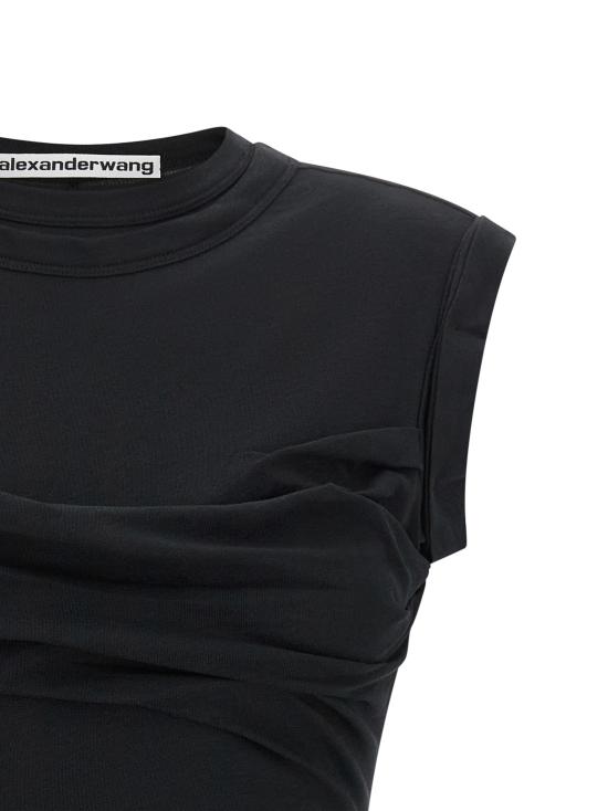 26FW 알렉산더 왕 원피스 트위스트 버스트 레이어드 드레스 블랙 - ALEXANDER WANG