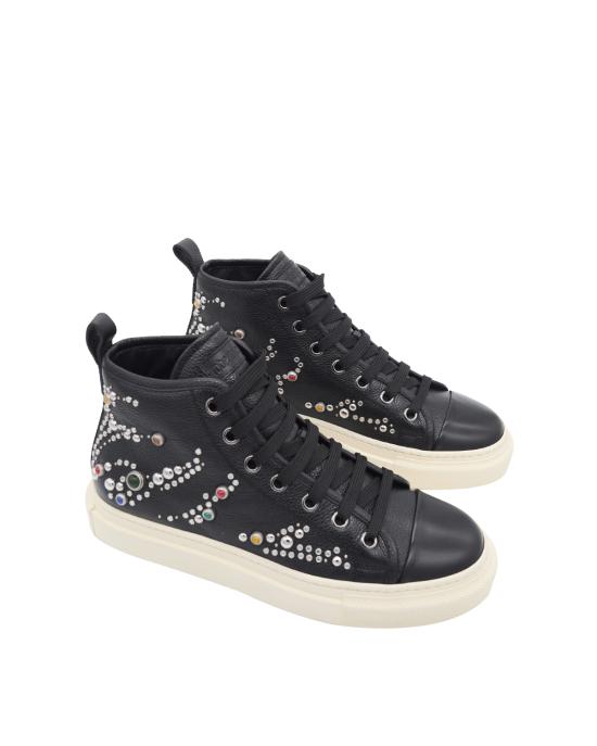 25FW 로베르토 카발리 스니커즈 29726 A nero studs NERO MULTI - ROBERTO CAVALLI