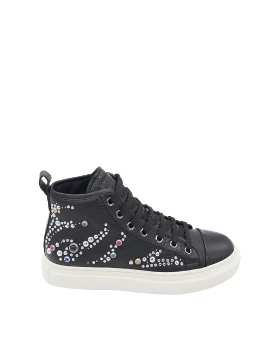 25FW 로베르토 카발리 스니커즈 29726 A nero studs NERO MULTI
