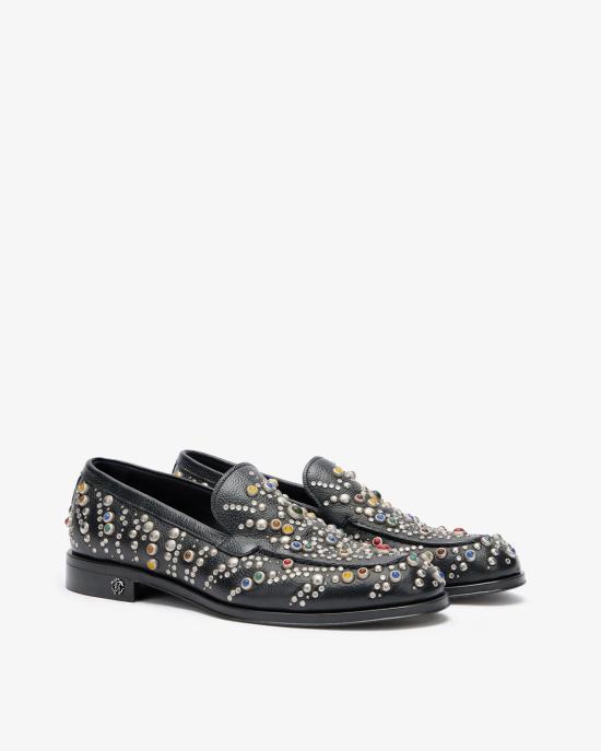 25FW 로베르토 카발리 로퍼 29734 A nero studs NERO MULTI - ROBERTO CAVALLI