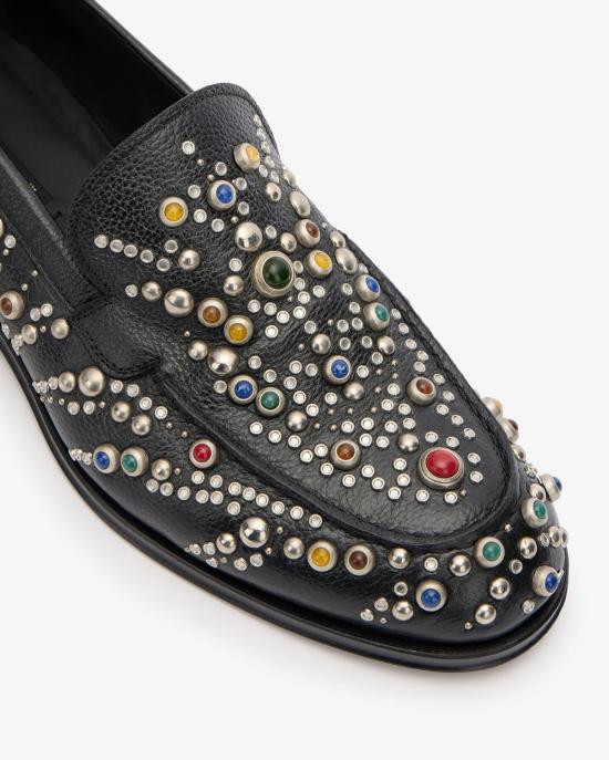 25FW 로베르토 카발리 로퍼 29734 A nero studs NERO MULTI - ROBERTO CAVALLI