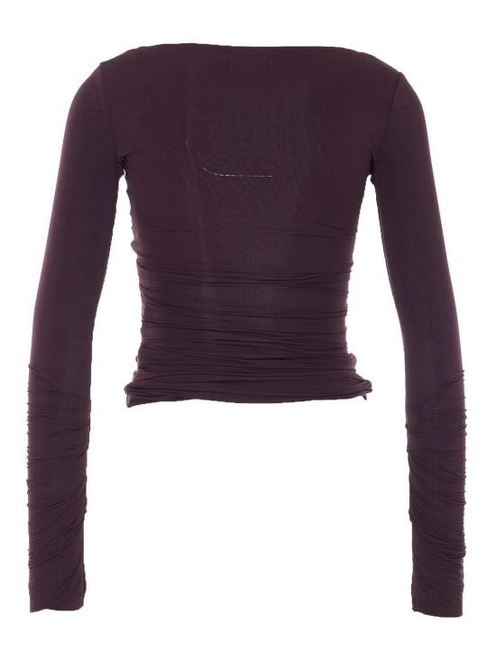 26SS 엘리자베타프랜치 긴팔 티셔츠 MD02962E2644 Burgundy - ELISABETTA FRANCHI