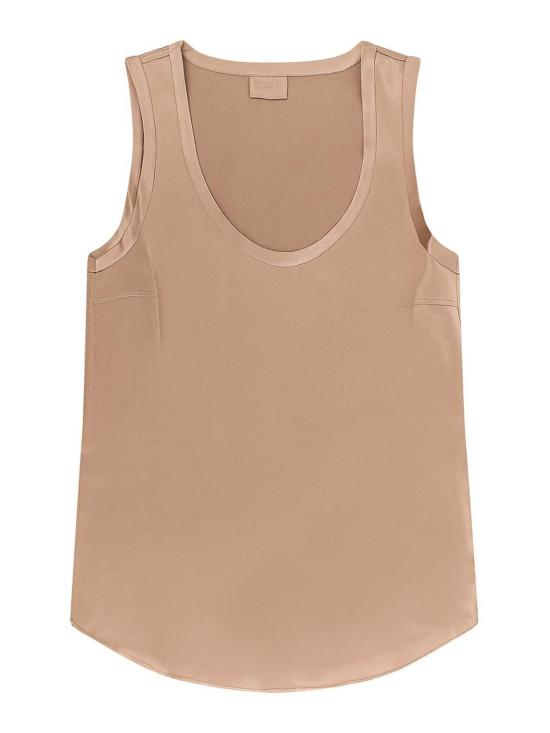 26SS 브루넬로 쿠치넬리 실크 탱크 탑 M0C59E0600C9237 Beige