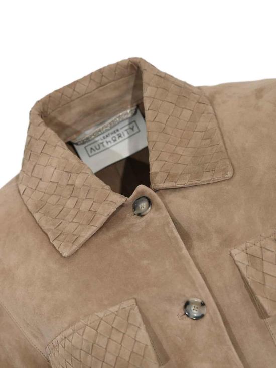 26SS 레더 오소리티 가죽 자켓 KARISWEAVED11 Brown - LEATHER AUTHORITY