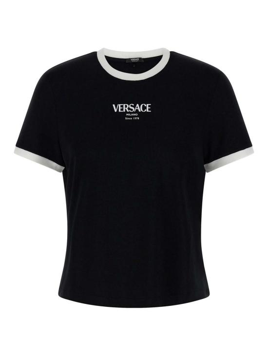 26FW 베르사체 반팔 티셔츠 10226561A166852B020 BLACK