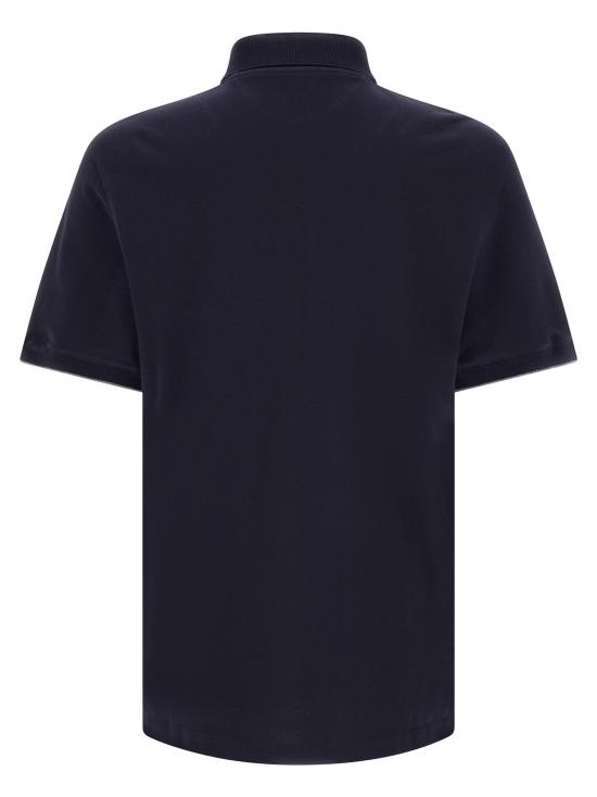 26FW 브루넬로 쿠치넬리 피케 폴로 셔츠 ME8548788CD325 Blue - BRUNELLO CUCINELLI
