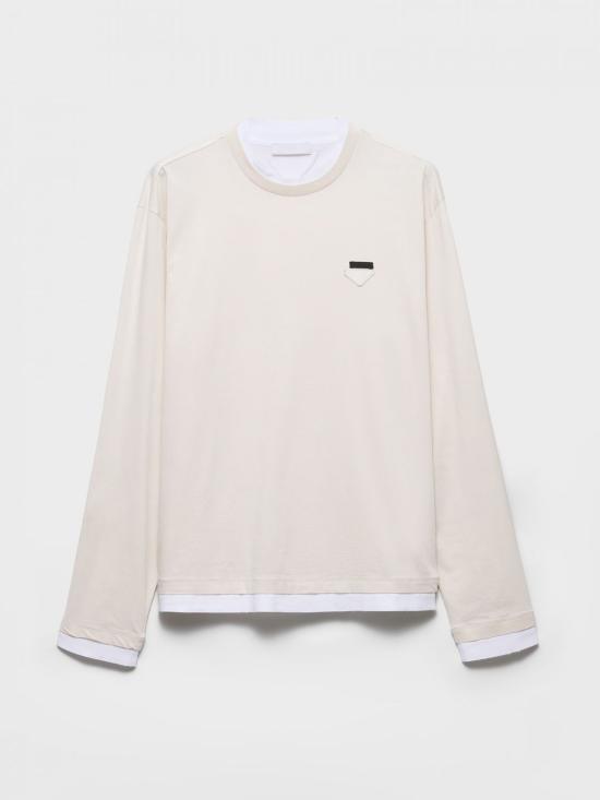 26FW 프라다 긴팔 티셔츠 UJL73B11CD F0P40 White