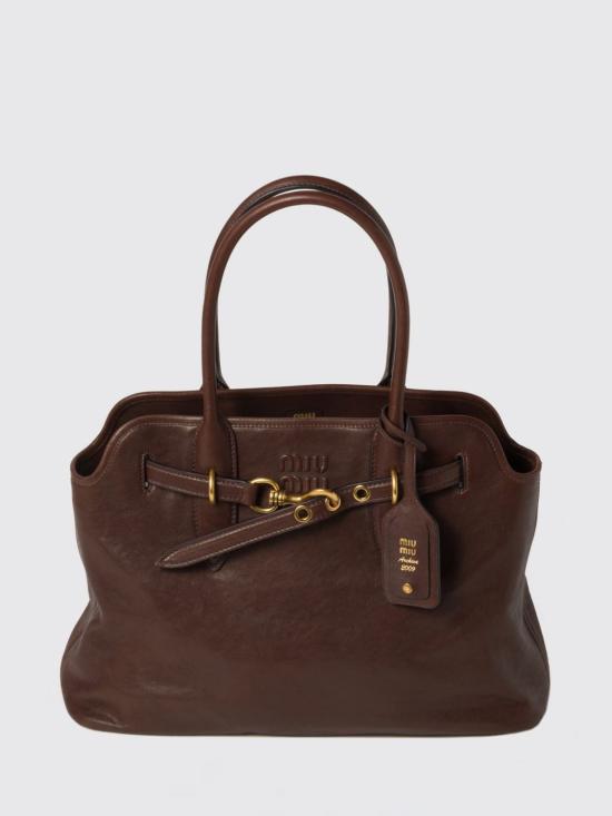 26FW 미우미우 아방뛰르 나파 레더 백 5BG2912BBL F0NBL Brown