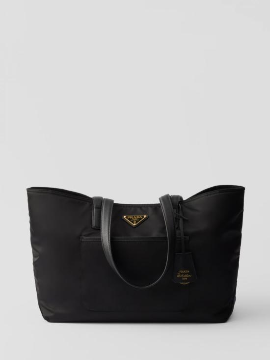 26FW 프라다 리에디션 1978 리나일론 사피아노 레더 토트백 1BG555R064 F0002 Black