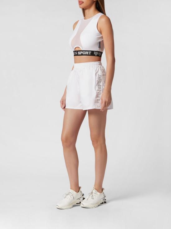 26SS 플레인스포츠 숏팬츠 PADCWJT1901STE003N 01 White - PLEIN SPORT