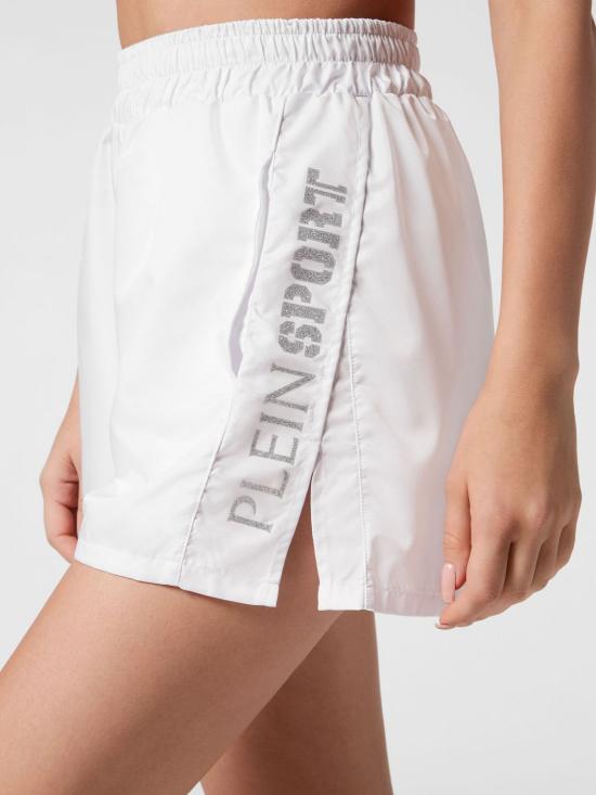 26SS 플레인스포츠 숏팬츠 PADCWJT1901STE003N 01 White - PLEIN SPORT