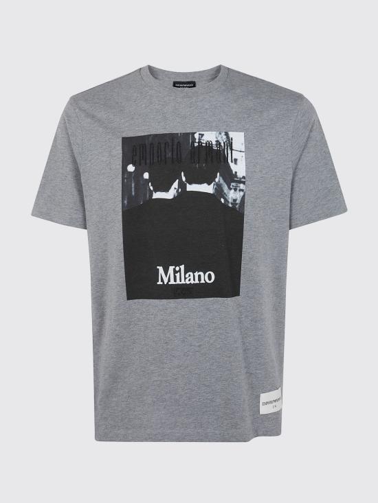 26SS 엠포리오 아르마니 반팔 티셔츠 EM004751AF23082 F8041 Grey - EMPORIO ARMANI