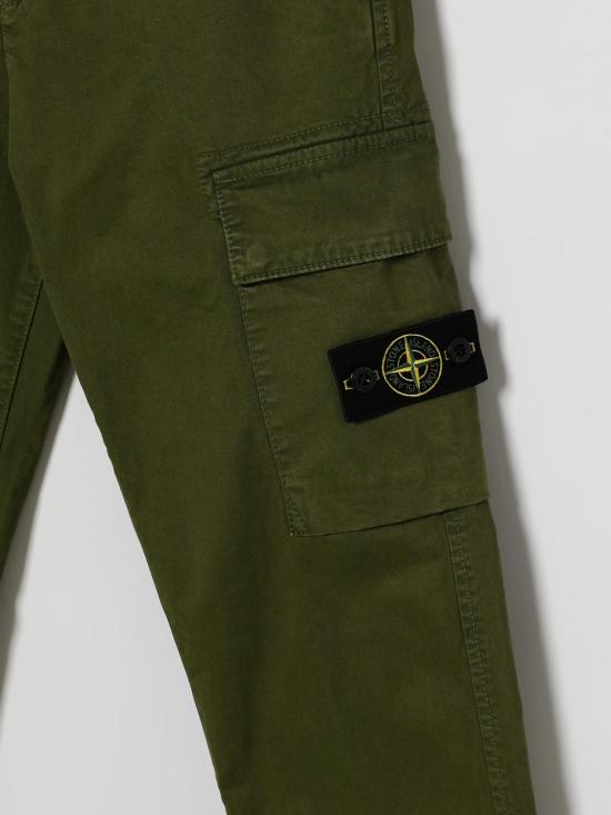 26FW [키즈] 스톤 아일랜드 스트레이트 팬츠 3100003S0198 V015G Military - STONE ISLAND