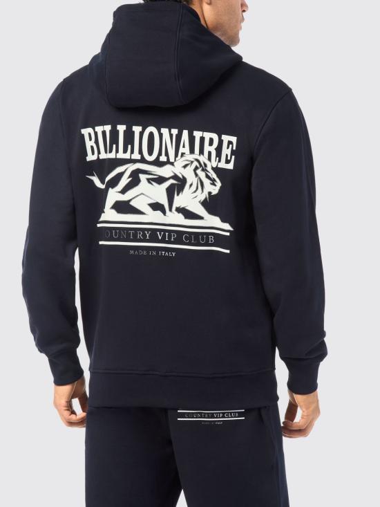 26FW 빌리어네어 후드 티셔츠 OAECMJB3723BTE004N 24 Navy - BILLIONAIRE