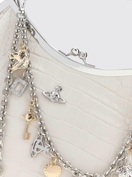 26FW 비비안웨스트우드 토트백 4B01000PWL0098 A402 Pearl - VIVIENNE WESTWOOD