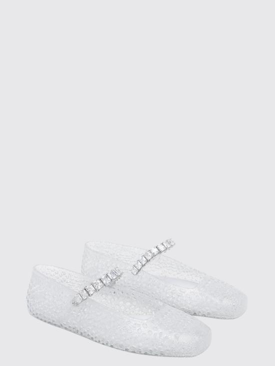 26FW 지미추 플랫 슈즈 THEJELLYNTX CLEAR White - JIMMY CHOO