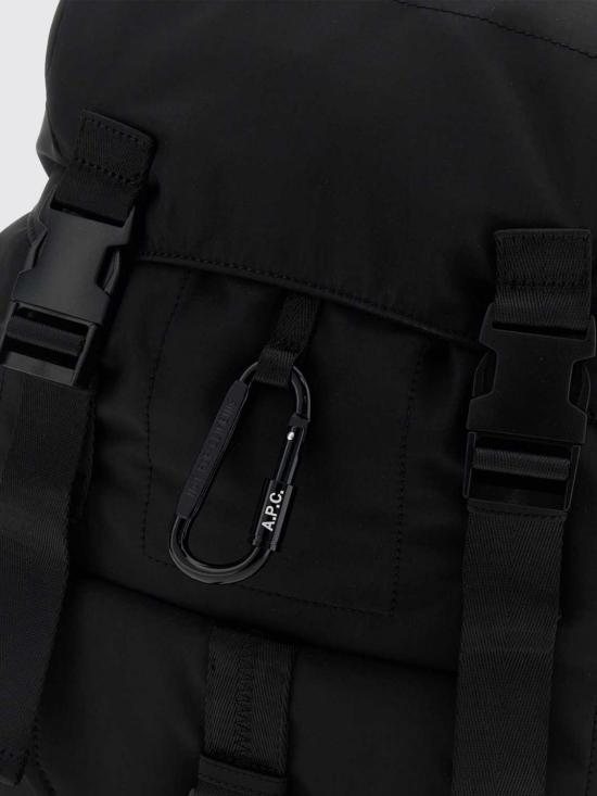 26FW 아페쎄 로고 프린트 버클 플랩 백팩 로고 프린트 버클 플랩 백팩 PAAGEH62631 LZZ Black - A.P.C.