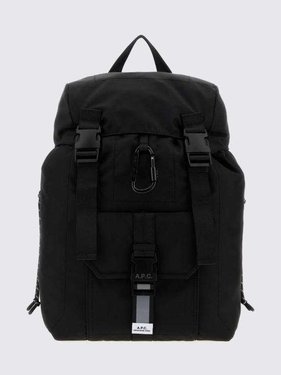 26FW 아페쎄 로고 프린트 버클 플랩 백팩 로고 프린트 버클 플랩 백팩 PAAGEH62631 LZZ Black